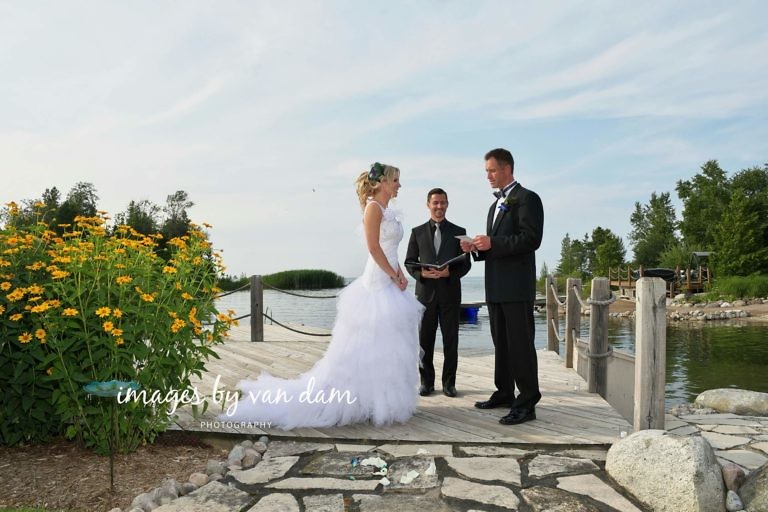 collingwood wedding photographer, waterfront wedding on georgian bay